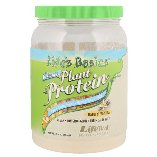 LifeTime Vitamins, Life's Basics, Organic Plant Protein, Natural Vanilla, 16.4 oz (465 g) Review