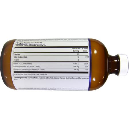 鈣, 礦物質: LifeTime Vitamins, Original Calcium Magnesium Citrate, Plus Vitamin D-3, Original, Orange Vanilla, 16 fl oz (473 ml)