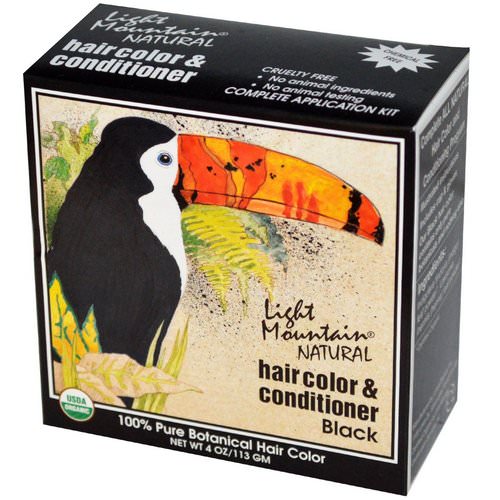 Light Mountain, Natural Hair Color & Conditioner, Black, 4 oz (113 g) Review