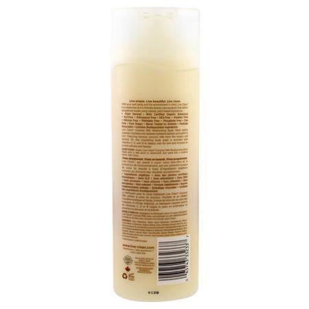 沐浴露, 沐浴露: Live Clean, Moisturizing Body Wash, Coconut Milk, 17 fl oz (500 ml)