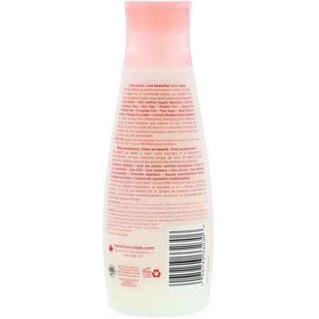 洗髮, 護髮: Live Clean, Moisturizing Shampoo, Coconut Milk, 12 fl oz (350 ml)