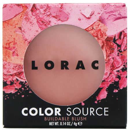 臉紅, 臉部: Lorac, Color Source, Buildable Blush, Prism (Matte), 0.14 oz (4 g)