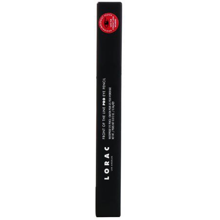眼線筆, 眼睛: Lorac, Front of the Line, Pro Eye Pencil, Dark Brown, 0.012 oz (0.34 g)