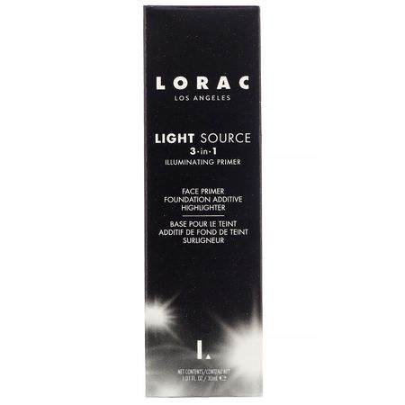 Primer, Face: Lorac, Light Source, 3-in-1 Illuminating Primer, Dawn, 1.01 fl oz (30 ml