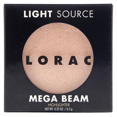 高光筆, 臉部: Lorac, Light Source, Mega Beam Highlighter, Gilded Lily, 0.22 oz (6.5 g)