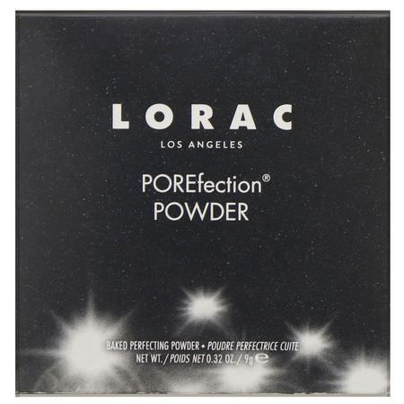 定型噴霧, 粉末: Lorac, POREfection Baked Perfecting Powder, PF1 Fair, 0.32 oz (9 g)