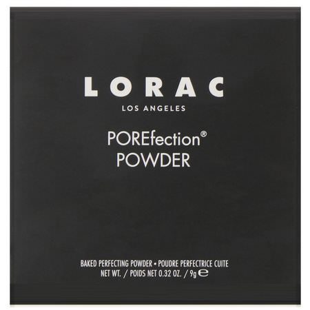 定型噴霧, 粉末: Lorac, POREfection Baked Perfecting Powder, PF3 Light Medium, 0.32 oz (9 g)
