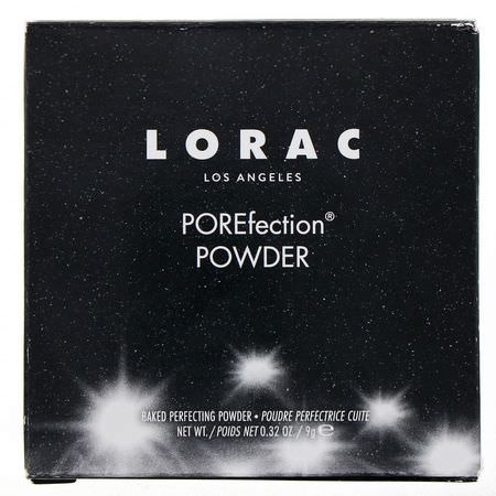 定型噴霧, 粉末: Lorac, POREfection Baked Perfecting Powder, PF2 Light, 0.32 oz (9 g)