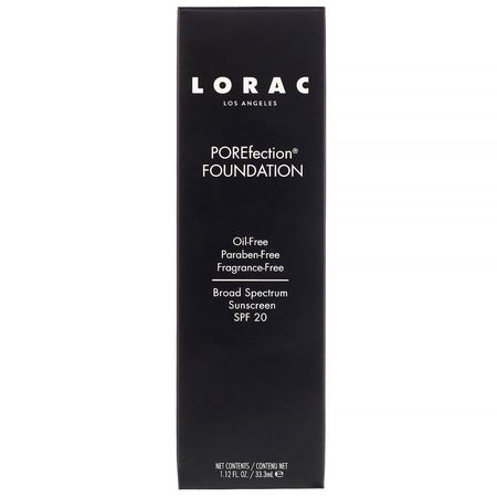 基礎, 臉部: Lorac, POREfection Foundation, PR4 Light Medium, 1.12 fl oz (33.3 ml)