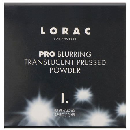定型噴霧, 粉末: Lorac, Pro Blurring Translucent Pressed Powder, 0.246 oz (7 g)