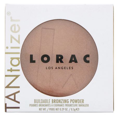 古銅色, 臉部: Lorac, Tantalizer, Buildable Bronzing Powder, Golden Girl, 0.29 oz (8.5 g)