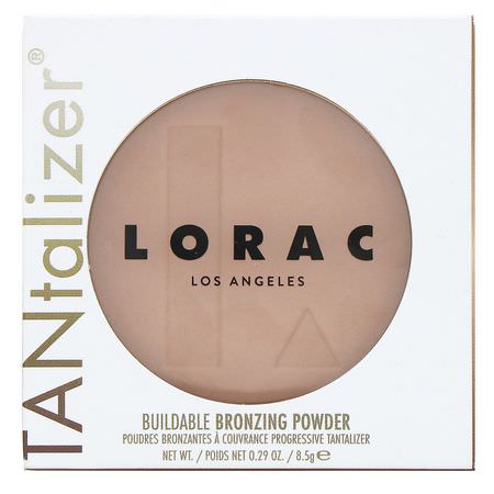 古銅色, 臉: Lorac, Tantalizer, Buildable Bronzing Powder, Pool Party, 0.29 oz (8.5 g)