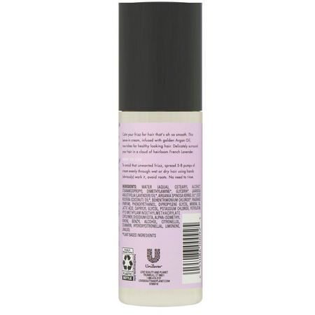 免洗護理: Love Beauty and Planet, Smooth and Serene Leave-In Smoothie Cream, Argan Oil & Lavender, 4 fl oz (118 ml)