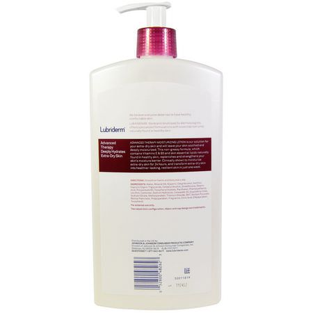 皮膚發癢, 乾燥: Lubriderm, Advanced Therapy Lotion, Deeply-Hydrates Extra-Dry Skin, 24 fl oz. (709 ml)