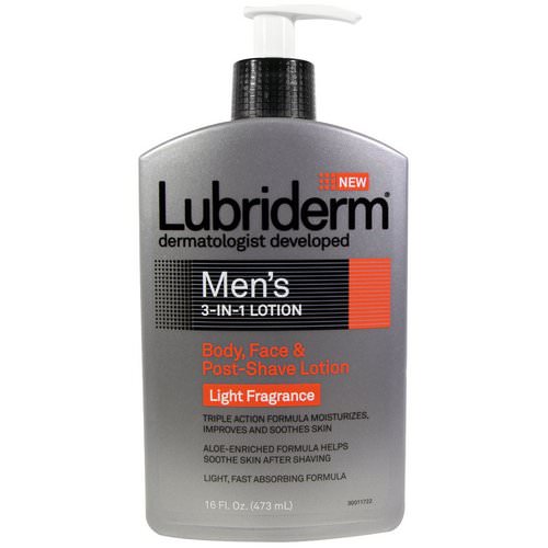 Lubriderm, Men's 3-In-1 Lotion, Body, Face & Post-Shave Lotion, 16 fl oz (473 ml) Review