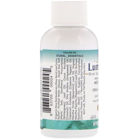 噴霧, 沖洗: Lumineux Oral Essentials, Medically Developed Mouthwash, Oral Perfection, Hydrating, 2 fl oz (59.15 ml)