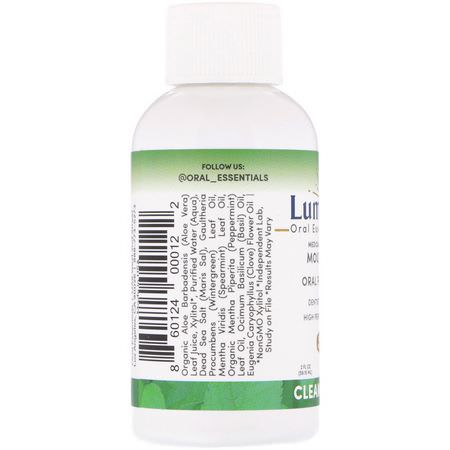 噴霧, 沖洗: Lumineux Oral Essentials, Medically Developed Mouthwash, Oral Perfection, Clean & Fresh, 2 fl oz (59.15 ml)