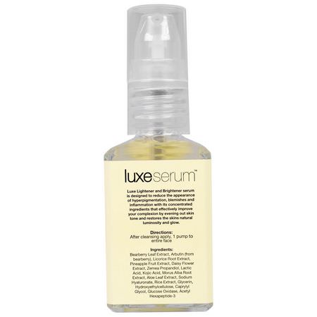 提亮精華液: LuxeBeauty, Luxe Serum, Skin Lightener & Brightener, 1 fl oz (30 ml)