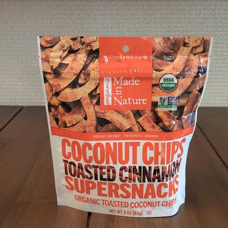 Made in Nature Dried Coconut Chips - 芯片, 小吃, 椰子乾, 超級食品