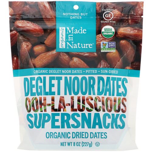 Made in Nature, Organic Dried Deglet Noor Dates, Ooh-La-Luscious Supernacks, 8 oz (227 g) Review