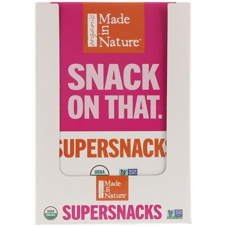 芒果芒果食品: Made in Nature, Organic Dried Mangoes, Sweet & Tangy Supersnacks, 10 Pack, 1 oz (28 g) Each