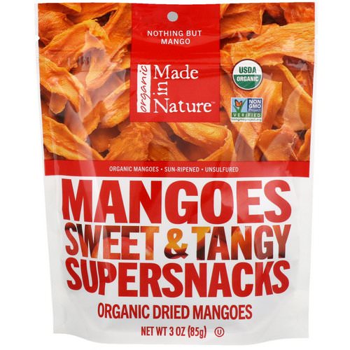 Made in Nature, Organic Dried Mangoes Sweet & Tangy Supersnacks, 3 oz (85 g) Review