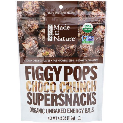 Made in Nature, Organic Figgy Pops, Choco Crunch Supersnacks, 4.2 oz (119 g) Review
