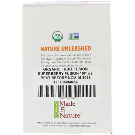 Made in Nature Fruit Vegetable Snacks Mixed Fruit - 混合水果, 蔬菜, 蔬菜小吃, 水果