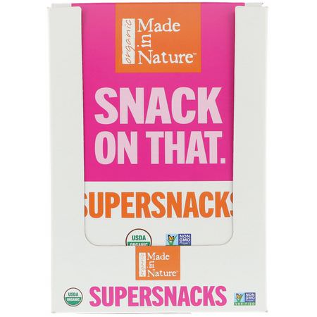 混合水果, 蔬菜: Made in Nature, Organic Fruit Fusion, Tropical Sun Supersnacks, 10 Pack, 1 oz (28 g) Each