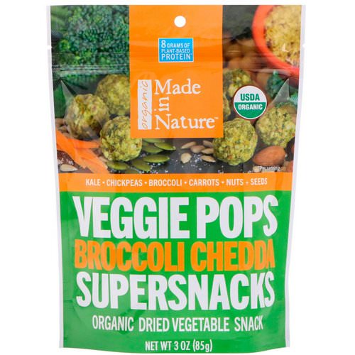 Made in Nature, Organic Veggie Pops, Broccoli Chedda Supersnacks, 3 oz (85 g) Review