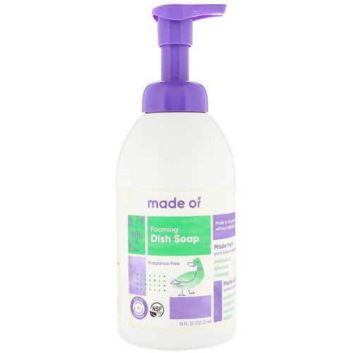 MADE OF, Foaming Dish Soap, Fragrance Free, 18 fl oz (532.32 ml) Review