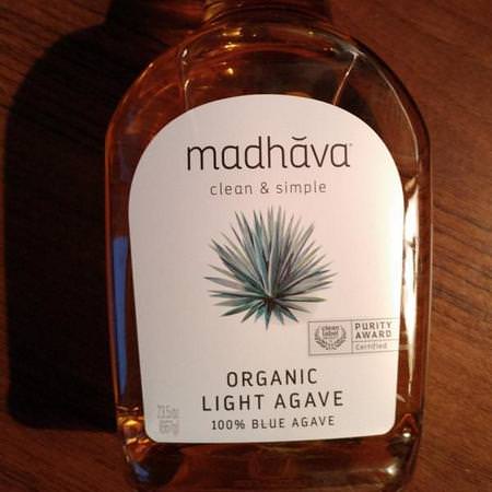 Madhava Natural Sweeteners Agave Nectar - 龍舌蘭花蜜, 甜味劑, 蜂蜜