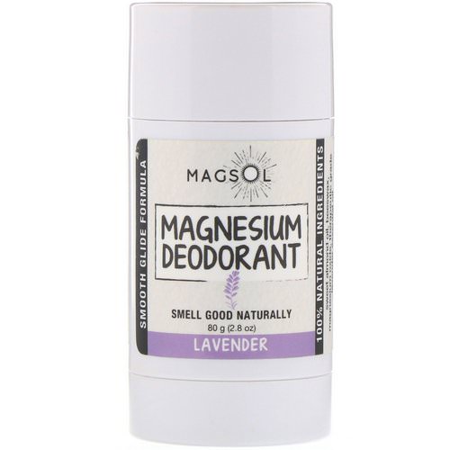 Magsol, Magnesium Deodorant, Lavender, 2.8 oz (80 g) Review