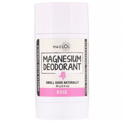 Magsol, Magnesium Deodorant, Rose, 2.8 oz (80 g) Review