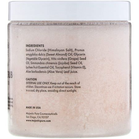 拋光, 身體磨砂膏: Majestic Pure, 100% Pure & Natural, Himalayan Scrub, 10 oz (283 g)
