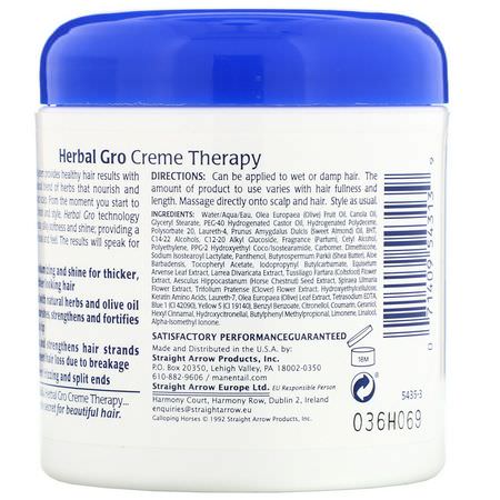護髮素, 護髮: Mane 'n Tail, Herbal Gro, Leave-In Creme Therapy, 5.5 oz (156 g)