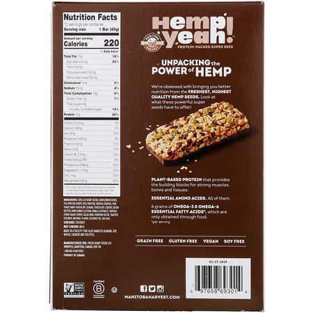 Manitoba Harvest Plant Based Protein Bars Nutritional Bars - 營養棒, 植物性蛋白棒, 蛋白棒, 核仁巧克力餅