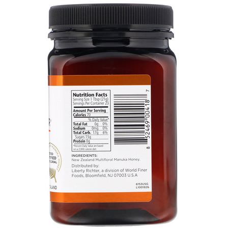 Manuka蜂蜜, 蜂產品: Manuka Doctor, Manuka Honey Multifloral, MGO 35+, 1.1 lbs (500 g)