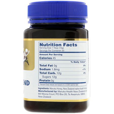 Manuka蜂蜜, 蜂產品: Manuka Health, Manuka Honey Blend, MGO 30+, 1.1 lb (500 g)
