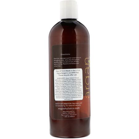 洗髮, 護髮: Maple Holistics, Argan, Special Formula Shampoo, 16 oz (473 ml)