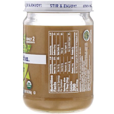 花生醬, 蜜餞: MaraNatha, Organic Peanut Butter, Crunchy, 16 oz (454 g)