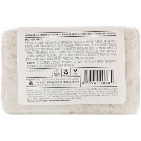 肥皂, 沐浴露: Marlowe, Men's Body Scrub Soap Bar, No. 102, 7 oz (198.4 g)