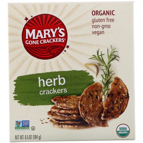 Mary's Gone Crackers, Organic, Herb Crackers, 6.5 oz (184 g) Review
