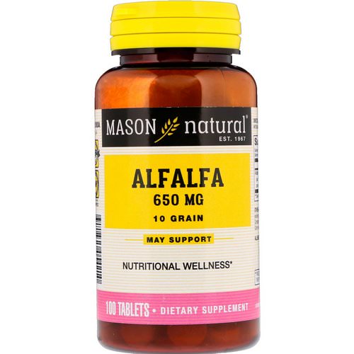 Mason Natural, Alfalfa, 10 Grain, 650 mg, 100 Tablets Review