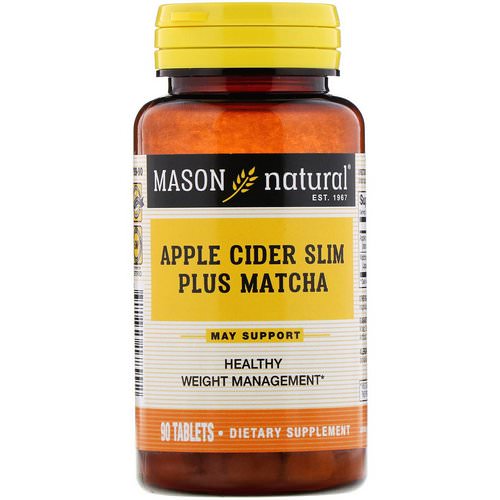 Mason Natural, Apple Cider Slim Plus Matcha, 90 Tablets Review