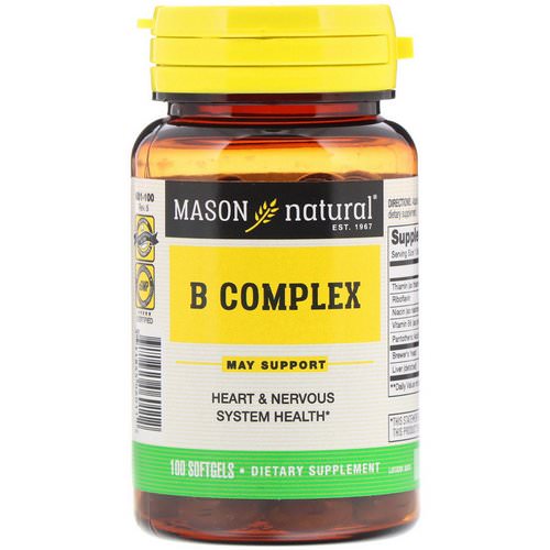 Mason Natural, B Complex, 100 Softgels Review