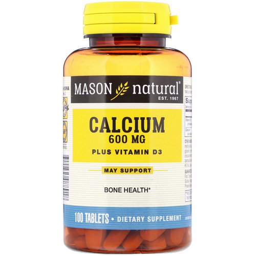 Mason Natural, Calcium Plus Vitamin D3, 600 mg, 100 Tablets Review
