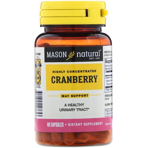 Mason Natural, Cranberry, Highly Concentrated, 60 Capsules Review
