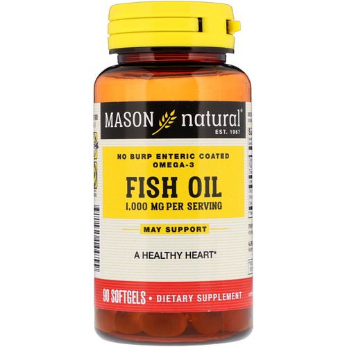 Mason Natural, Fish Oil, 1,000 mg, 90 Softgels Review