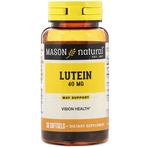 Mason Natural, Lutein, 40 mg, 30 Softgels Review